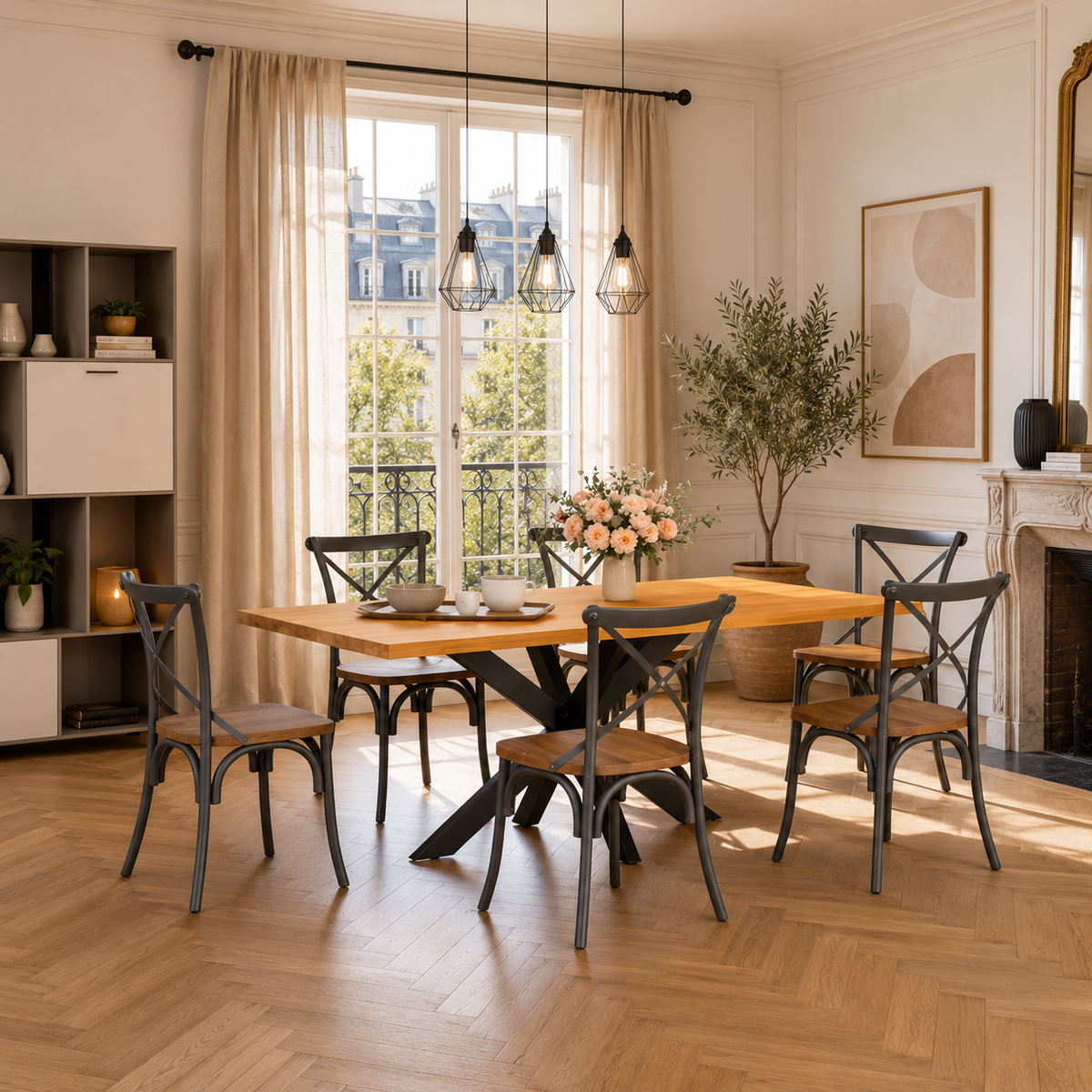 Pied Croisée 120 x 68 x (72-73) cm