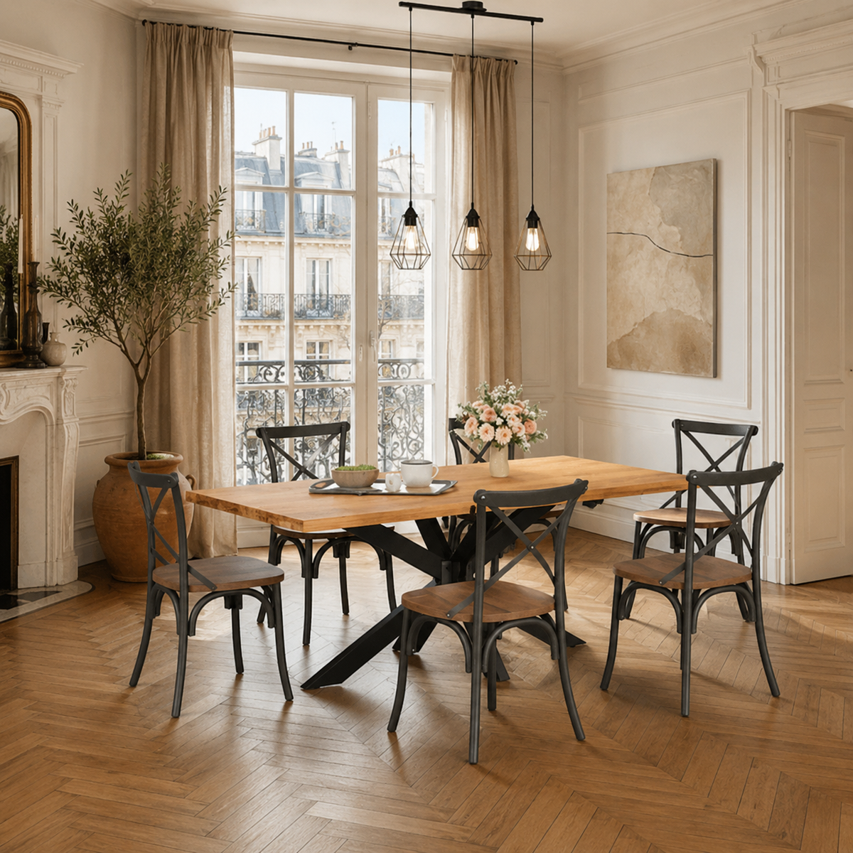 Pied Croisée 150 x 78 x (72-73) cm