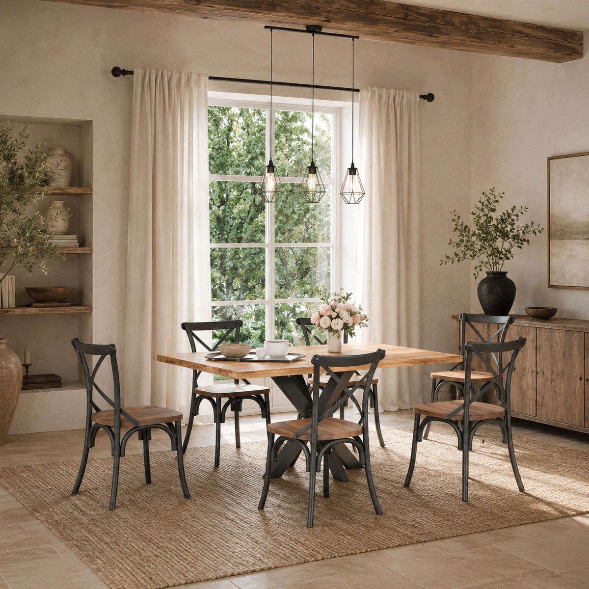 Pied Croisée 85 x 85 x (72-73) cm